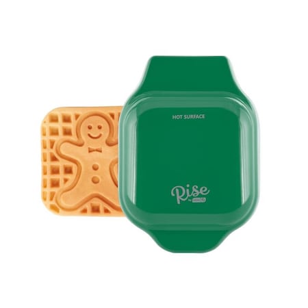 Rise By Dash Rise by Dash 1 waffle Green Aluminum Waffle Maker RMWG001GBEG06